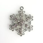 rhinestone snowflake charm