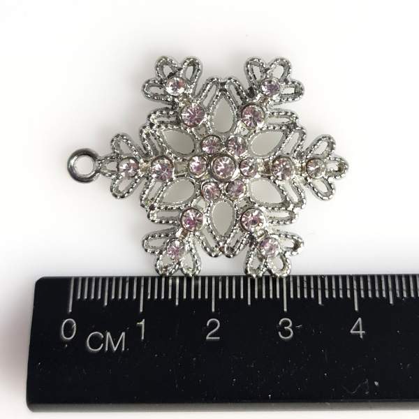rhinestone snowflake charm size guide
