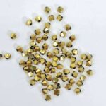6mm gold bicone crystal beads