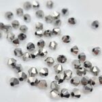 6mm silver bicone crystal beads