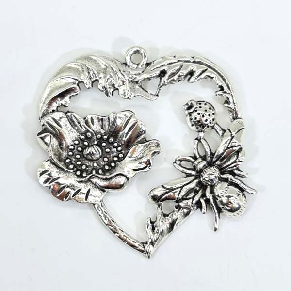 bee flower charm 45mm
