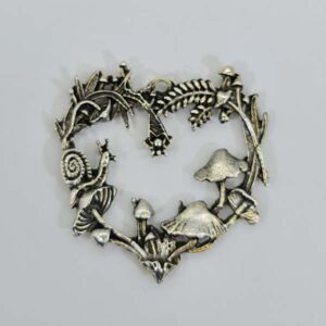 fairy garden, snail mushroom charm