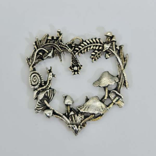 fairy garden, snail mushroom charm
