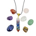 Orgonite pendant tumblestone gift set -6