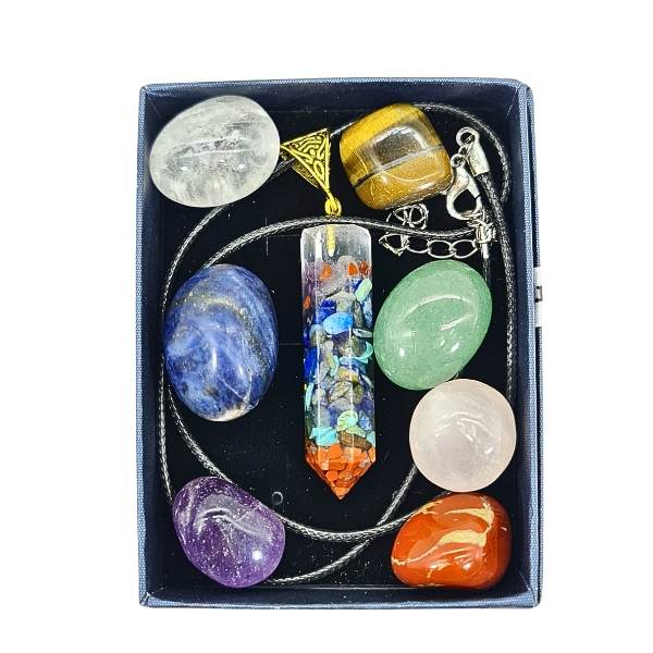Orgonite pendant tumblestone gift set -6 Orgonite pendant tumblestone gift