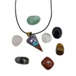 Orgonite pendant tumblestone gift set -7