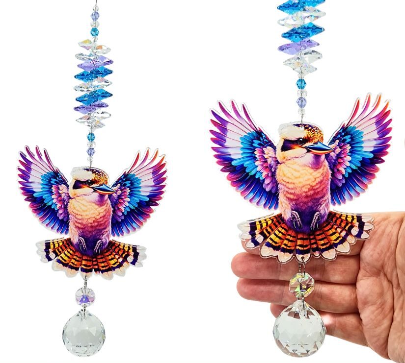 colourful kookaburra suncatcher