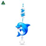 Dolphin suncatcher in a window, Australian Made