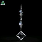 large clear square crystal suncatcher