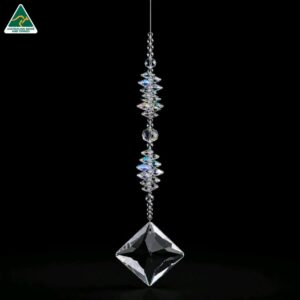 large clear square crystal suncatcher