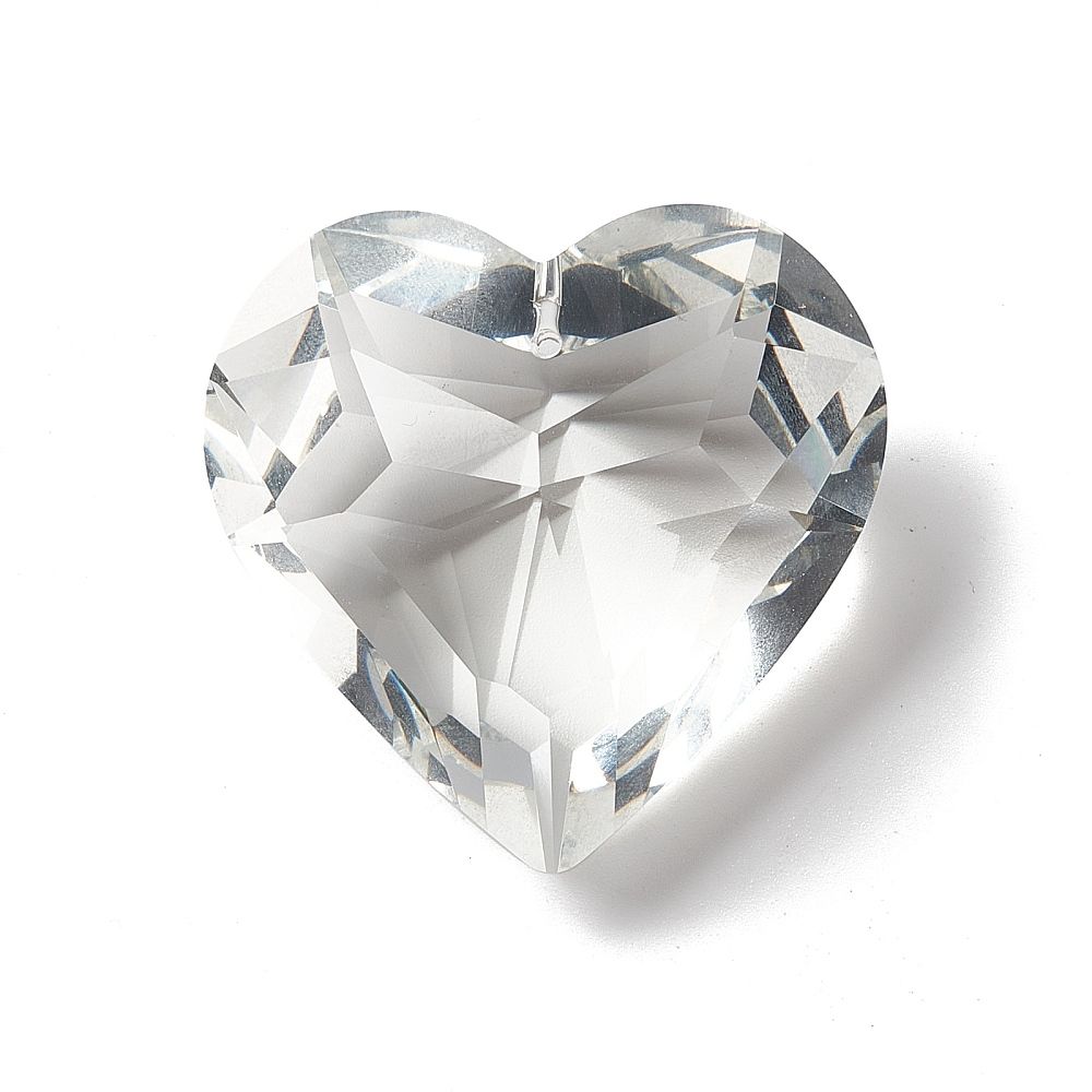 Large 3D crystal heart prism
