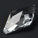 large faceted rhombus crystal pendant 76mm