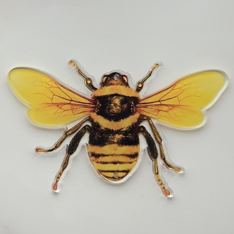 bee acrylic pendant