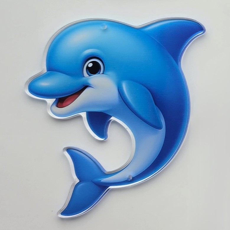 dolphin acrylic pendant