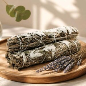 White Sage & Lavender Smudge Stick 22cm handmade natural sage bundle