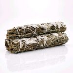 Natural white sage and lavender smudge stick measuring approximately 22cm.